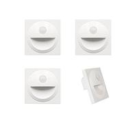 Arotelicht Arote LED Applique Encastré Murale d'escalier éclairage étape escalier lampe avec Détecteur de Mouvement en Plastique IP20 (Blanc, 3000K)