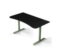 Bureau Gamer Arozzi Arena Medium - 140x76 cm - Bureau Gaming avec Cadre Acier, Rangement pour Câbles et Support Double Écran - Tapis de Souris Lavable Intégral - Vert Forêt