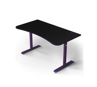 Arozzi Bureau de jeu Arena Medium – 140x76 cm, cadre acier, support double écran, Violet