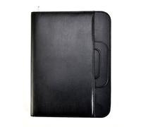 Arpan Conférencier personnel professionnel professionnel avec poignée portable, calculatrice et pad Idéal pour les conférences d'affaires et les voyages Noir 34 x 25 cm