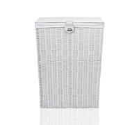 ARPAN Grand panier à linge en résine - Panier de rangement avec doublure amovible - Blanc - 85 l