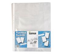 Arpan - Lot de 52 pochettes en plastique transparent A3 pour les bureaux, les professionnels, l’école, les enfants - Portrait