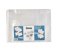 ARPAN - Lot de 52 pochettes transparentes perforées, format paysage A3, sans acide, 60 micron solide
