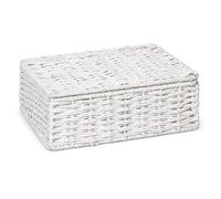 ARPAN Panier de Rangement avec Couvercle en Corde de Papier, Blanc, Petite Taille