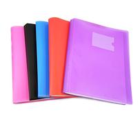 Arpan - Porte-vues A4 avec couverture flexible pour l'école, les collèges, les bureaux, les professionnels, les entreprises, 62 pochettes, 124 vues, couleur aléatoire