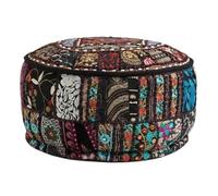 Arprani housse de pouf ottoman décoratif patchwork confortable ottoman ethnique coton coussin pouf motifs sol brodé housse de pouf