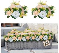 Arrangements floraux artificiels de couleur champagne - Boules de fleurs 24x24x12cm - Arrangements floraux décoratifs pour la maison et les événements