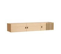 Woud Sideboard Array fixée au mur. 150 cm Chêne pigmenté blanc