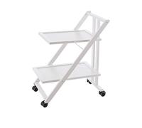 Arredamenti italia 575 simpaty chariot de service/desserte hêtre massif blanc laqué 64 x 79 x 45 cm