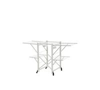 Arredamenti Italia 600 GABBIANO Etendoir Extensible Pliable Hêtre Massif Blanc Laqué 175 x 105 x 67 cm