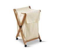 Arredamenti Italia AR_IT- 605 BANNY Panier à linge Hêtre Massif couleur Cerise 50 x 78 x 44 cm