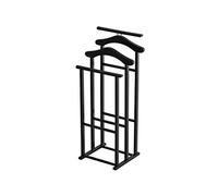 Arredamenti Italia Porteur de chambre MAXI, Bois - Triple support - Finition noire Ar-It le cœur du bois, Noir