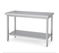 Arredo Chef Table de Travail INOX Professionnelle Centrale et Étagère Basse - Charge 300 kg - Plan de Travail Cuisine Professionnelle CHR Restaurant Collectivité Laboratoire - 160 x 70 x 85 cm