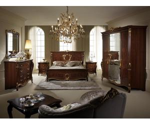 arredoclassic™ Ensemble chambre à coucher Sinfonia baroque rococo lit table de nuit 6pcs Nouveau