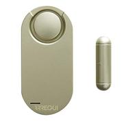 ARREGUI AL013 Alarme pour la maison | Capteur d'alarme pour porte et fenêtre avec 2 télécommandes | Alarme avec sirene sans fil avec batterie | Systeme de sécurité anti vol et anti effraction | Doré