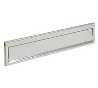 ARREGUI C611 Entrée de boîte aux Lettres en Acier Inoxydable pour Porte, Mur et Portail, Bouche d'entrée Boite aux Lettres extérieure de 32,5 x 3cm Anticorrosion, Installation Facile 34,6x7,5cm INOX