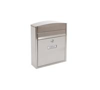 Arregui Boîte aux lettres Compact E5737 – Acier inoxydable, Taille S (A5), Murale, Anti-pluie