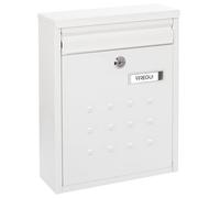ARREGUI Dime V1321 Boîte aux Lettres Individuelle en Acier, Taille M (Courrier Format A4, Magazine), Boîte aux Lettres Murale, Regroupable, Fond Étroit, Facile à Installer, Blanc