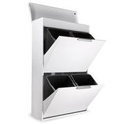 ARREGUI Ecoclas Plus CR621-E Poubelle de Recyclage Cuisine 4 Bacs | 4 x 17 L (68 L) | Poubelle de Tri Sélectif 4 Rangements et Plateau multifonction | Meuble Poubelle 4 Seaux | Sac Poubelle | blanc