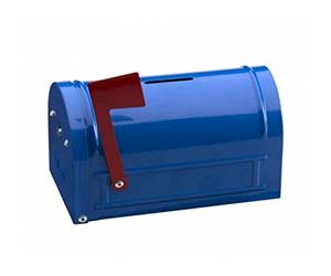 ARREGUI Hucha Mail C9701 Tirelire Enfant en Forme de boîte aux Lettres Americaine | Caisse à Monnaie et Billets pour Enfant pour Ranger et Transporter l'argent| Coffre Fort portatif | Couleur Bleu