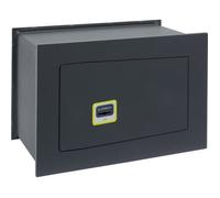 Arregui Ideal 10 281320 Coffre-fort à emmurer, haute sécurité 10mm, ouverture à clé, petit 23 x 35 x 20 cm, 10 L Gris foncé