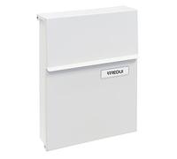 Line E6801 Boîte Aux Lettres Individuelle En Acier, Taille S (courrier Format A5), Avec Serrure Protégée, Anti-pluie, Petite Boîte Aux Lettres Murale, Facile à Installer, Blanc - Arregui