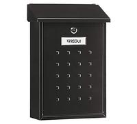 ARREGUI Premium E5604 Boîte aux Lettres Individuelle en Acier, Taille M (Courrier Format A4, Magazine), Boîte aux Lettres Murale, Anti-Pluie, Facile à Installer, Noir