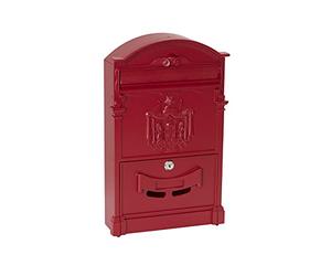 ARREGUI Residencia D-2151/R Boîte aux Lettres individuelle en Aluminium, Style Classique, Taille M (Courrier Format A4, Magazine), Boîte aux Lettres Murale décorative, Facile à Installer, Rouge