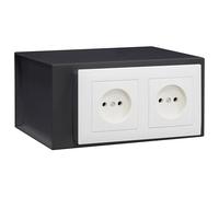 ARREGUI Socket 23000W-S0 Coffre-fort invisible prise de courant | Coffre fort secret à cacher derrière 2 prises electriques murales | Boite de rangement camouflée objets de valeur | 10x20x15 cm | 2,5L