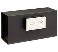ARREGUI Socket 23000W-S1 Coffre-fort invisible prise de courant | Coffre fort secret à cacher derrière 2 prises electriques murales | Boite de rangement camouflée objets de valeur | 20x40x13 cm | 9L