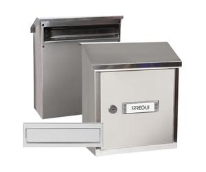 ARREGUI V4037 Pack Bouche d'entrée + Boîte aux Lettre en Acier Inoxydable pour Porte, Mur et Portail, Fente de 23 x 3 cm, Taille S (Courrier A5) Résistant aux intempéries, Installation Facile, INOX