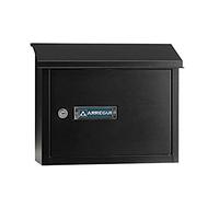 Arregui - V4064 Boîte Aux Lettres En Aluminium Pour Porte, Mur Et Portail, Boîte Aux Lettres Intérieure Avec Fente De 33 X 4 Cm, Taille M (courrier A4), Anticorrosion, Installation Facile, Noir