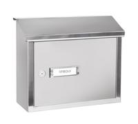 ARREGUI V4077 Boîte aux Lettres en Acier Inoxydable pour Porte, Mur et Portail, Boîte aux Lettres intérieure avec Fente de 33 x 4 cm, Taille M (Courrier A4), Anticorrosion, Installation Facile, INOX
