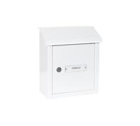 ARREGUI V4091 Boîte aux lettres en acier pour porte, mur et portail, Boîte aux lettres intérieure avec fente de 23 x 4 cm, Taille S (Courrier A5), Résistant aux intempéries, Installation facile, Blanc
