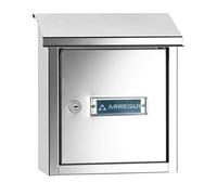V4097 Boîte Aux Lettres En Acier Inoxydable Pour Porte, Mur Et Portail, Boîte Aux Lettres Intérieure Avec Fente De 23 X 4 Cm, Taille S (courrier A5), Anticorrosion, Installation Facile, Inox - Arregui