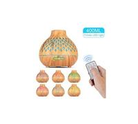 Arrêt automatique de diffuseur d'arôme, d'huile essentielle 400 ml avec d en forme diamant - multicolore