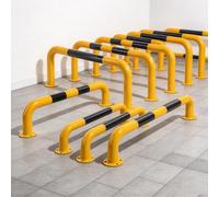 Arrêt De Limite De Véhicule, Barre De Stationnement En Forme De U | Marquage D'avertissement Jaune Noir Haute Visibilité, Idéal For Le Garage, La Cour Et Le Terrain.(H10cm,L60cm)