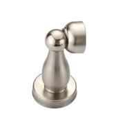 arret de porte Butée de porte magnétique en acier inoxydable brossé | (monté au mur/au sol) - Support magnétique robuste, installation par perceuse.