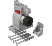Arrêt de porte Butoir de porte avec crochet de blocage en fonte d'aluminium Gris Support de porte