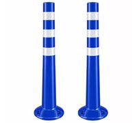 Arrêt De Stationnement Borne De Sécurité, pour éTagèRes Hautes Cour Garage | Colonne D'avertissement Poteau de Borne pour Parkings, Allées, Garages(Blue-2Pcs)