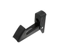 Arret de volet automatique a visser, Noir, Pour volets d'ép 12 à 50 mm, Avec butée amortisseur, Protection totale contre la corrosion, corps en polycarbonate et composants métalliques en aluminium