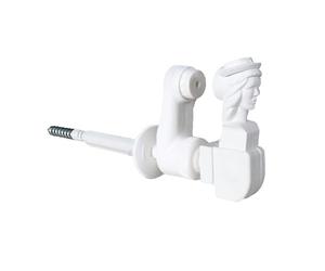 Arrêt de Volet Battant - Tête de Bergère - Composite Blanc - à Visser - Butée Réglable 22 à 115 mm - Bloc Volet Battant Bois PVC ou Alu - Torbel Fabrication Française