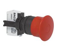 Arrêt d'urgence collerette plastique, noir rouge décrochage par traction BACO L22DD01A 1 pc(s)