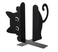 Arrête-livres pour étagères 2 Pièces De Décorations Chats En Métal Noir