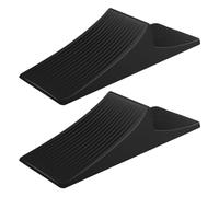 Arrêts de Porte pour le Sol, Lot de 2 Antidérapants et Résistants, Cale Porte Caoutchouc Flexible, Stop Porte Idéal pour Toutes les Surfaces, Bloque Porte Intérieur (Noir)