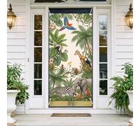 arricraft 1 Pc Polyester Bannière Housse de Porte, Empire des Animaux | 185x90cm Couverture Porte Toile de Fond Fond Photographique Decoration Anniversaire Porche Entrée Fête Décoration Intérieure