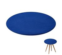 arricraft 36,2 Pouces Bleu Feutre Table de Carte Couverture de Jeu, Ronde Nappe de Table de Jeu Topper Mat élastique Jeu de Carte Protecteur de Table pour Jeux de dés de Mahjong