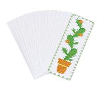arricraft Lot de 30 marque-pages vierges rectangulaires en tissu de coton pour projet de point de croix 7 x 19 cm