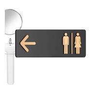 Arroopu Panneau De Signalisation Toilettes,Panneau Directionnel en Acrylique pour WC,Signalétique pour Toilettes Publiques - Pour Usage Domestique Bureau Lieux Publics Restaurant Laverie Centre
