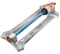 ARROSAGE GRÜNTEK : Aspersseur métallique oscillant, système d'arrosage avec une zone de couverture flexible, asperseur pour pelouse, sprinkler avec moteur turbo, pour une surface allant jusqu'à 352 m²
